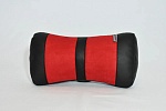 Подушка под шею в автомобиль CHEHLER Красно-чёрная ( Алькантара)