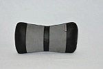 Подушка под шею в автомобиль CHEHLER С. серо-чёрная ( Алькантара)