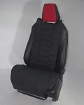 Накидка на сиденье автомобиля из алькантары,Chehler, комплект, 2 шт., чёрная