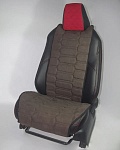 Накидка на сиденье автомобиля из алькантары,Chehler, комплект, 2 шт., шоколадная